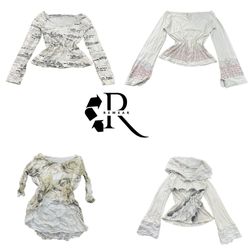 Y2K Unique Girl Printed Full Sleeve Tops RW-2413