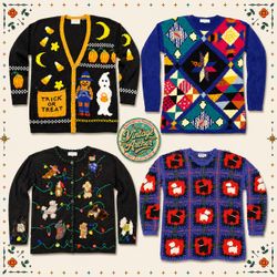 Vintage Heavy Knit Novelty Jumpers 10pcs (S15)
