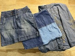 Y2K Style Denim Midi Skirts