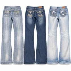Y2K EMBROIDERED OR EMBELLISHED BOOTCUT JEANS