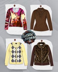 Y2K Cozy Crest Sweaters