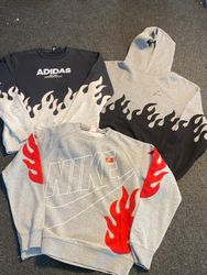Upcycled Flame Sweatshirts