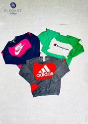 Upcycled Adidas & Mix Branded Sweatshirt - EVR0446