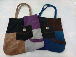 CR12130 Upcycled Carhartt Corduroy Bags