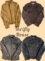 Y2K Retro 2000s Leather Jacket Edit(TH/801)