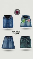 Y2K midi denim skirts WR-2533