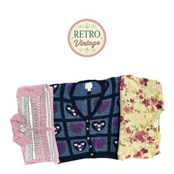 Vintage Embroidered Knit Sweater | Cottagecore Gra..