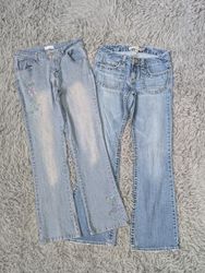 ***Y2K Denim Flare Jeans with Embroidery