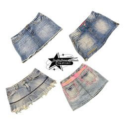 Y2k NYC IT GIRL DENIM MINI SKIRT B2F-110