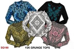 Y2k women long sleeve Printed T-Shirts