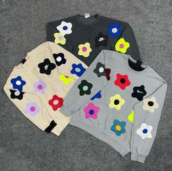 Upcycled Nike Flower Sweatshirt