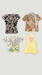 Y2k Beach Vibes Women's Patterned and Sheer Tops