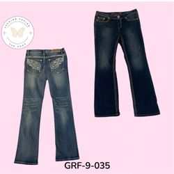 Y2K Flared Jeans | Vintage 2000s Women’s Flare Den..