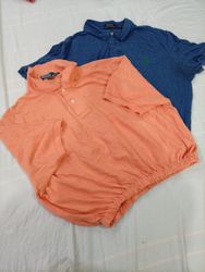 CR10867 Upcycled Polo Cropped Tops