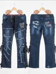 4 Pcs Vintage Y2K Gothic & Distressed Flare Jeans ..