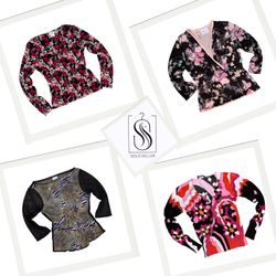 Y2K Floral Print Full Sleeve Tops