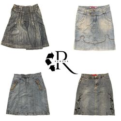 Y2K Unique Girl Denim Midi Skirt RW-2328