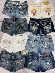 R745 Upcycled Ladies Embellished Sexy Hot Shorts