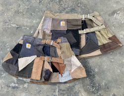 Upcycled Carhartt Patchwork Mini Skirts