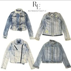 Y2K Unique Girl Denim Jacket RE-3556
