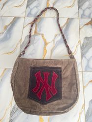 Upcycled NewYork Yankees Corduroy Tote Bag