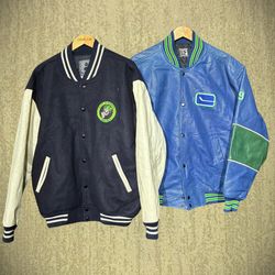 Vintage Baseball Wool and Leather Jackets (FNC:32)