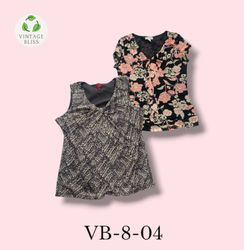 Y2K Printed Poly Blouse Short Sleeve Wholesale Bun..