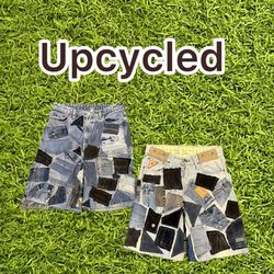 Upcycled Denim Patchwork Jorts