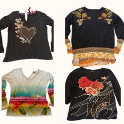 Y2K Desigual Wild Bloom Tops - ST-063