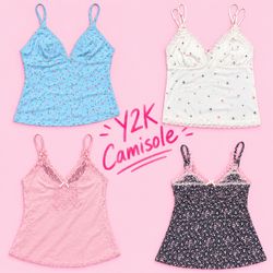 Y2K EURO STYLE CAMIS/LACE TRIM CAMISOLE'S, LINGERI..