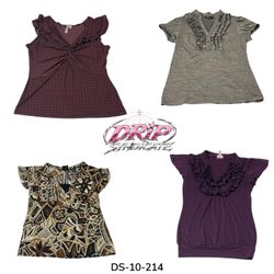 Women's Ruffle Blouses (DS-10-214)
