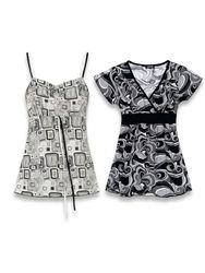 (FV-2581) Y2K Monochromatic & Geometric Aesthetic ..