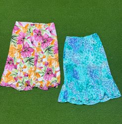 Yv1512 Printed Floral and Patterned Midi Skirts 12..