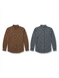 (FV-2298) Branded Button up Checked Shirts