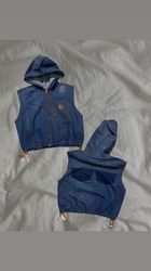 Carhartt Denim Sleeveless Hooded Vest