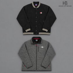 Fleeces da marca TNF, NFL, Champion