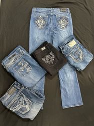 Y2K Embellished Bootcut Jeans B# 625