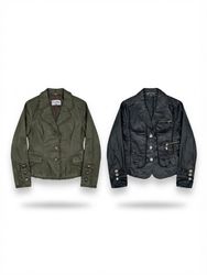 (FV-2757)Vintage Y2K Leather Blazer Bundle – Retro..