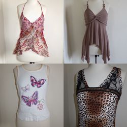 Vintage 2000s Y2K fairycore tops
