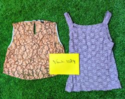 (VW-1024) Vintage Y2K Floral Lace & Mesh Tops / Mi..