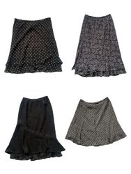 Vintage Y2K Poly Skirts – Printed & Ruffle Styles
