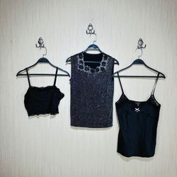 Black Mix Tops – Camisole & Babydoll Collection(Y-..
