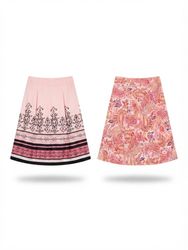 (FV-2245)     Y2K Paisley & Floral Mini Skirts – B..