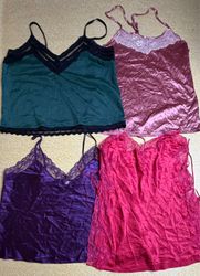 TH482 Y2K Vintage Silk & Printed Tops Bundle | 90s..