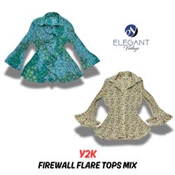 Y2K Firewall Flare Tops Mix  - EV0386