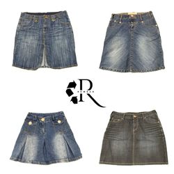 Jupe midi en denim Y2K Cyber Girl RW-2409