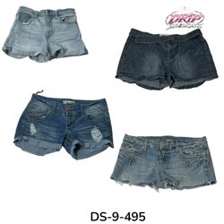 Y2K Low Rise Denim Micro Mini Shorts (DS-9-495)