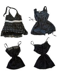 Y2K Black Button Front Cami Tops-ST-223