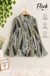 Y2K poly Long selve blouse