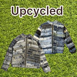 Upcycled Denim Belts Jacket